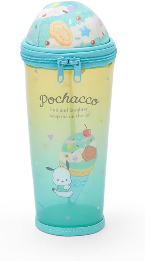 The product title in English is: "Sanrio 390003 Pochacco Ice Shaped Pen Case (Ice Party)