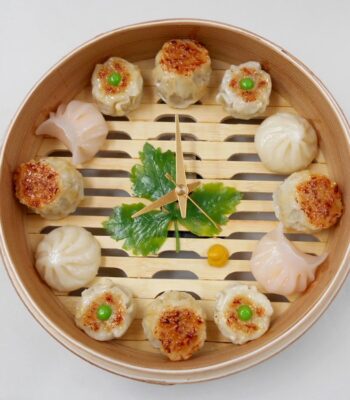 The product title translates to: "Clock: Shumai - Manufacture and Sale of Food Samples Morino Sample