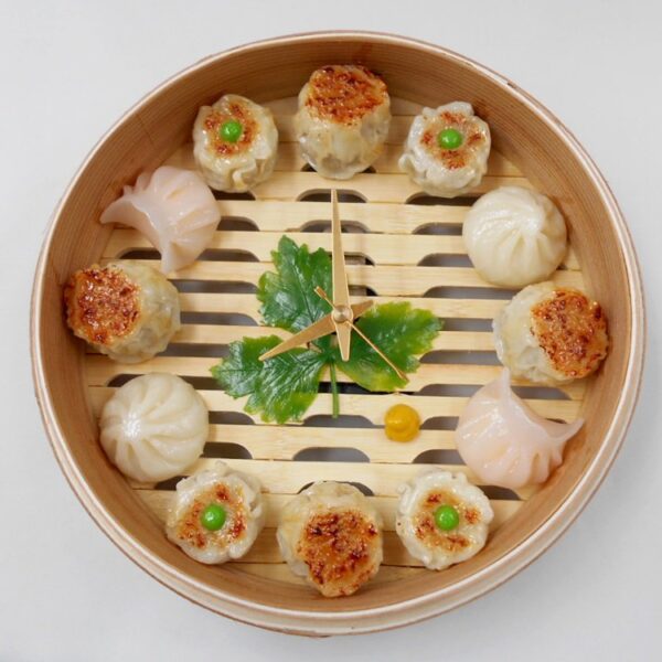 The product title translates to: "Clock: Shumai - Manufacture and Sale of Food Samples Morino Sample