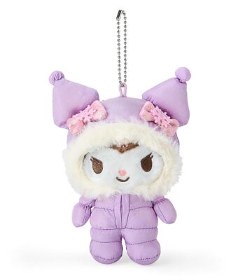 The product title in English is "Sanrio 247588 Mascot Holder (Fuwapuku Winter) Chromi Key Chain