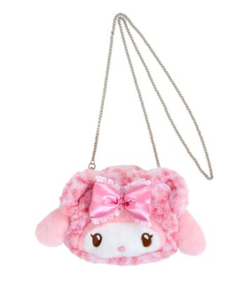 The product title translates to "Face-Shaped 2-Way Pouch (Sanrio Gal Kuma)