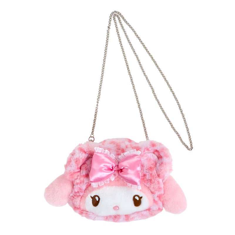 The product title translates to "Face-Shaped 2-Way Pouch (Sanrio Gal Kuma)