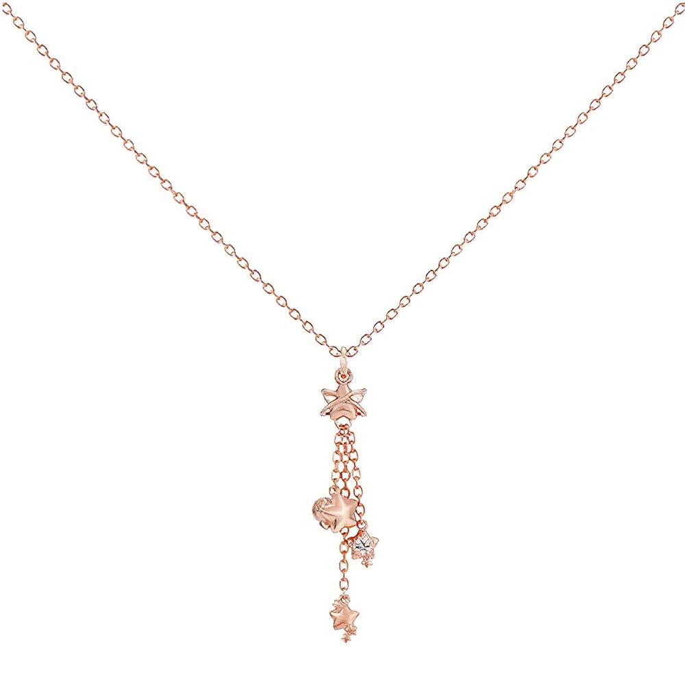 The product title translates to: "UTOLERY NKD-200-SPP Kirby Toy Twinkle Star Necklace, Silver (Pink Gold Coated), Women's, Gift, Silver