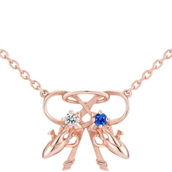 [Utreati] EVANGELION NEV-219-SV Double Entry System, Necklace, Silver (Pink Gold Coating), Accessory, Jewelry, Gift, Stone Silver