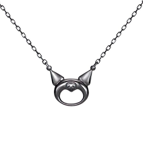 [Utreati] Sanrio NSaMM-101-SV-BP My Melody Chromi Silhouette Necklace, Silver (Black Coating), Women's, Gift