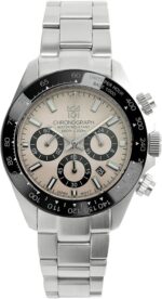 HYAKUICHI 101 Hyakuichi Diver's Chronograph Watch Men's Watch 20 ATM Water Resistant Date Quartz Ceramic Bezel Ivory IV, Ivory, Classic - Image 6
