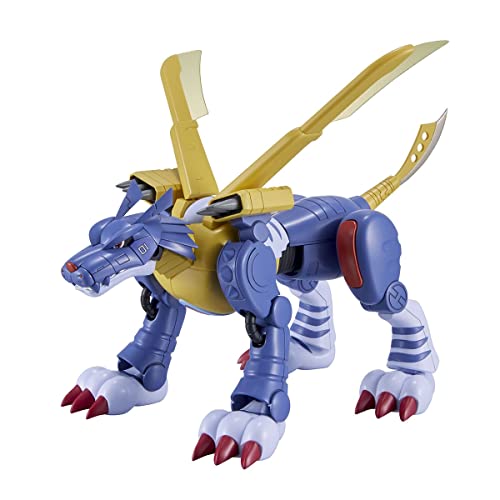 The product title translates to "Figure-rise Standard 'Digimon Adventure' Metal Garurumon