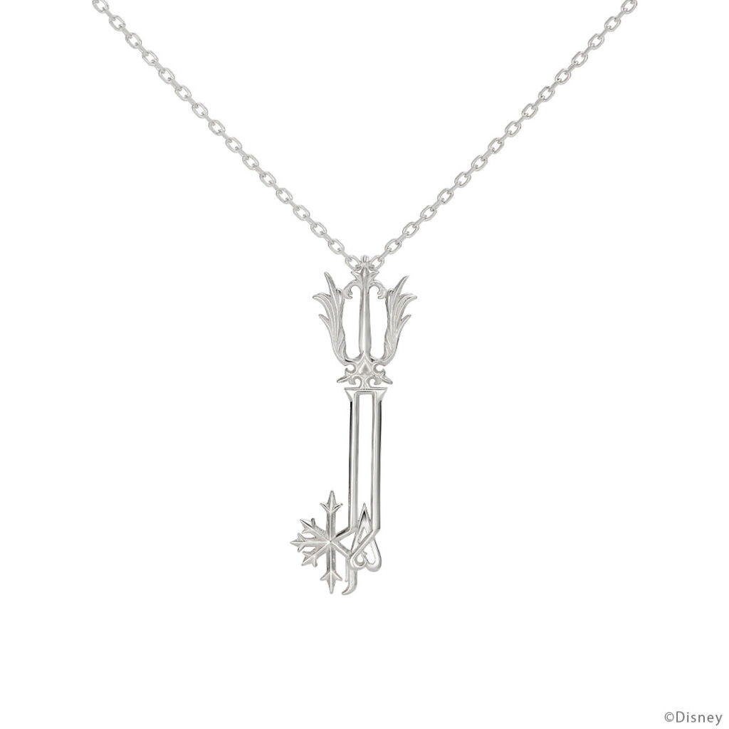 The product title translates to: "Keyblade 'Promise Amulet' Necklace Silver 'Kingdom Hearts' | U-TREASURE | U-Treasure