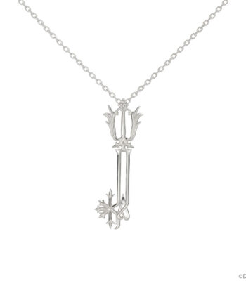 The product title translates to: "Keyblade 'Promise Amulet' Necklace Silver 'Kingdom Hearts' | U-TREASURE | U-Treasure