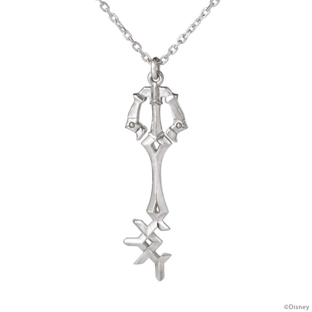 The product title translates to: "Keyblade - Rainfall / Necklace Silver 'Kingdom Hearts' | U-TREASURE