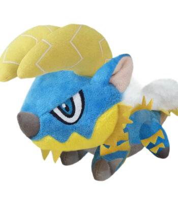 The product title translates to: "Monster Hunter Deformed Plush Zinogre (Reprint)