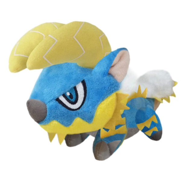 The product title translates to: "Monster Hunter Deformed Plush Zinogre (Reprint)