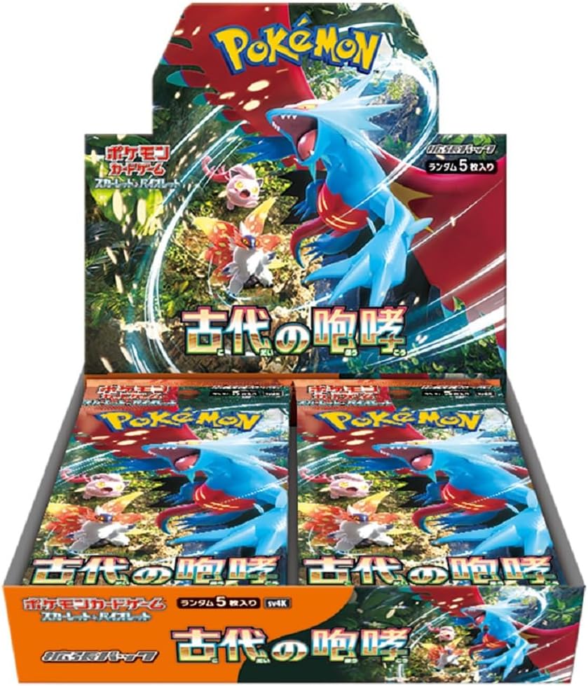 The product title translates to: "Pokemon Card Game Scarlet & Violet Expansion Pack Ancient Roar