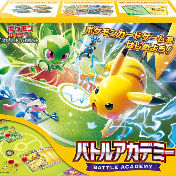 The product title translates to "Pokémon Card Game Scarlet & Violet Battle Academy" in English