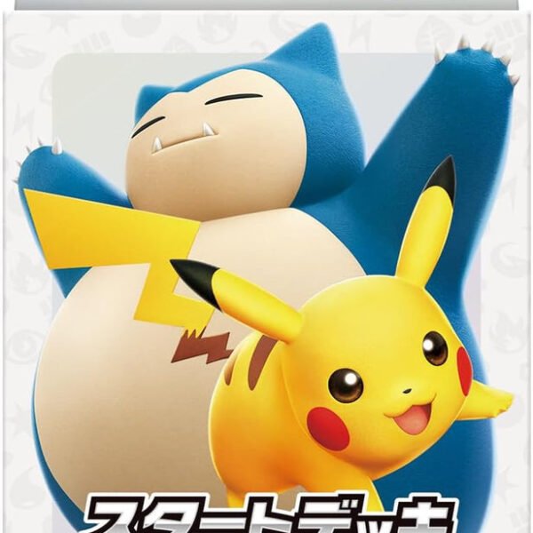 The product title translates to: "Pokemon Card Game Scarlet & Violet Starter Deck Generations Pikachu ex・Snorlax ex