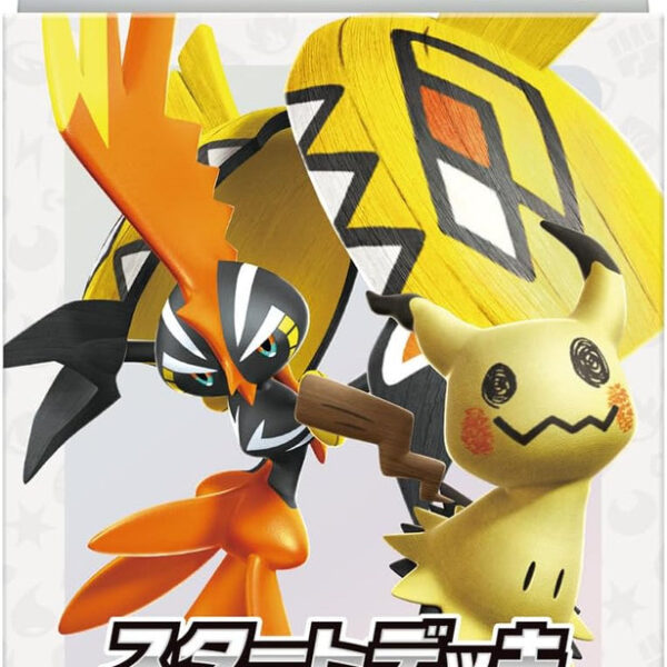 The product title translates to: "Pokemon Card Game Scarlet & Violet Starter Deck Generations Tapu Koko ex・Mimikyu ex