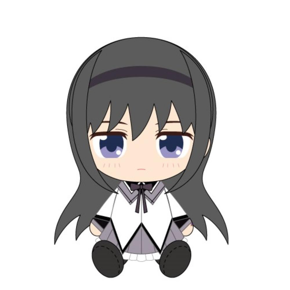 The product title translates to: "Puella Magi Madoka Magica The Movie: The Beginning Story / The Everlasting" Chibi Plush Akemi Homura