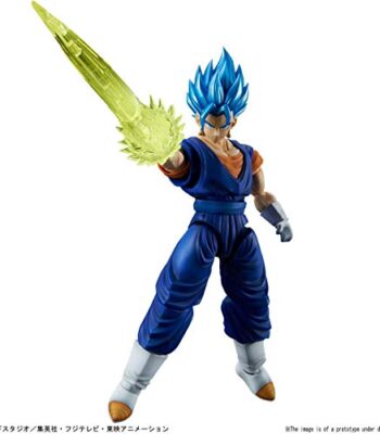 The product title translates to: "Vegito Super Saiyan God Super Figure-rise Standard Dragon Ball Super - Bandai