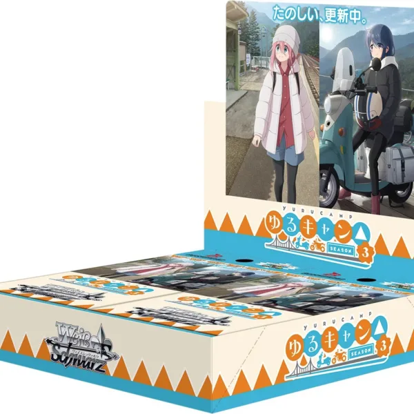 The product title translates to "Weiss Schwarz Booster Pack 'Laid-Back Camp Season 3'