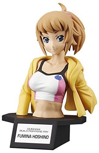 The translated product title is: "Hoshino Fumina Bust Figure-rise Bust, Gundam Build Fighters Try - Bandai