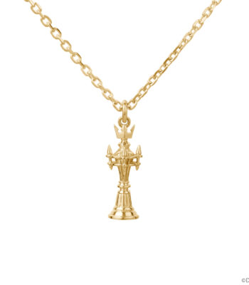 The translated product title is: "Piece of Prologue 'CROWN' K18 Yellow Gold 'Kingdom Hearts' | U-TREASURE