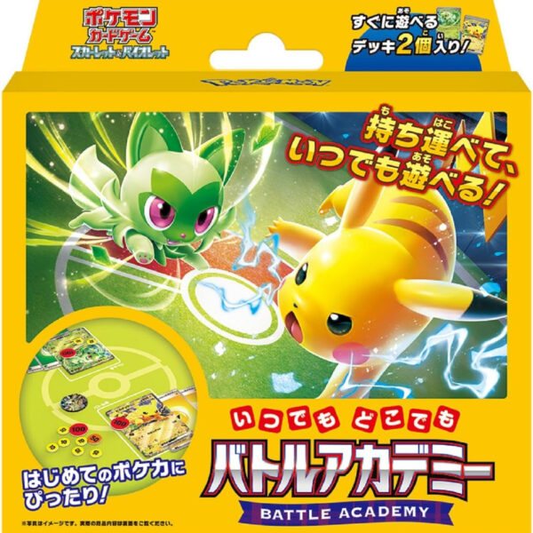 The translated product title is: "Pokemon Card Game Scarlet & Violet Anytime Anywhere Battle Academy