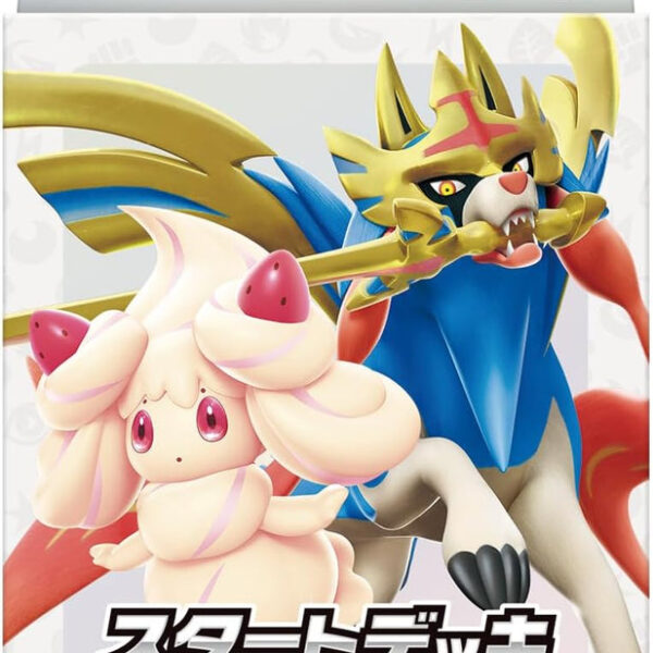 The translated product title is: "Pokemon Card Game Scarlet & Violet Starter Deck Generations Zacian ex・Alcremie ex