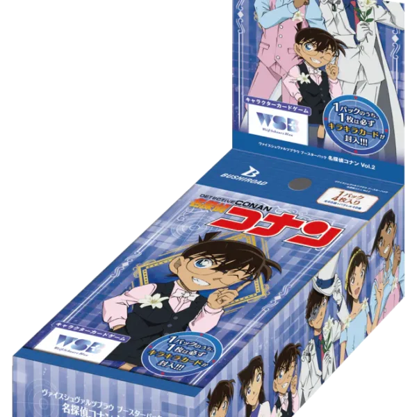 The translated product title is "Weiss Schwarz Blue Booster Pack 'Detective Conan' Volume 2