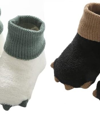 HAYAHARU Baby Fluffy Socks, Children's Socks, Fluffy, Cute, Thermal, Room Socks, Anti-Slip, Caramel, Newborn Socks, Sleeping, Cold Protection