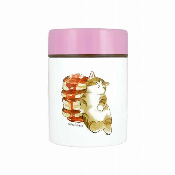The product title "mofusand ポケミニスープポット 170ml(パンケーキにゃん)" translates to "mofusand Pocket Mini Soup Pot 170ml (Pancake Cat)" in English