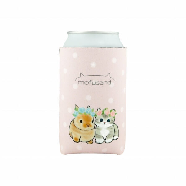 The product title "mofusand 缶カバー(うさぎとねこ)" translates to "mofusand Can Cover (Rabbit and Cat)" in English