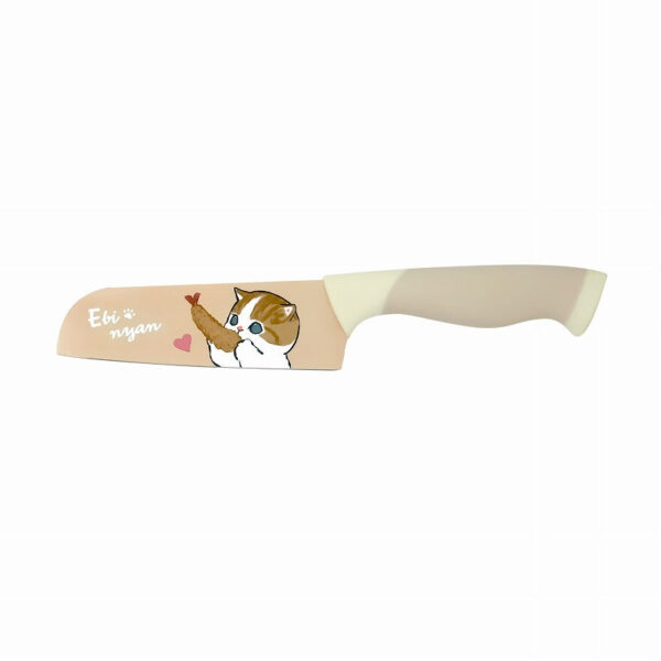 The product title "mofusand カラー包丁(えびにゃん)" translates to "mofusand Color Knife (Ebi Nyan)" in English