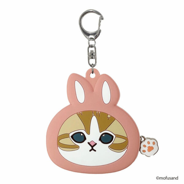 The product title "mofusand ミニシリコンポーチ(うさにゃん)" translates to "mofusand Mini Silicone Pouch (Usanyan)" in English. "Usanyan" refers to a character that combines a rabbit (usagi)...