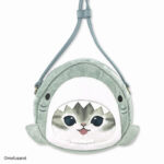 The product title "mofusand ミニポシェット ふんわり(さめ)" translates to "mofusand Mini Pouch Fluffy (Shark)" in English