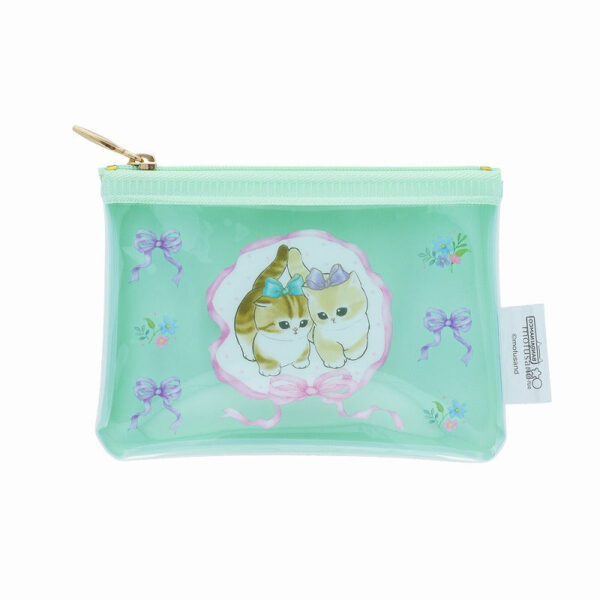 The product title "mofusand ミニポーチ(りぼん)" translates to "mofusand Mini Pouch (Ribbon)" in English