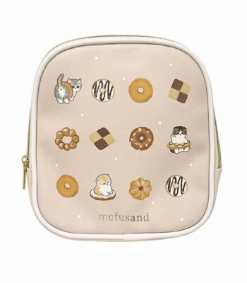The product title "mofusand スタンドポーチ(ドットスイーツ)" translates to "mofusand Stand Pouch (Dot Sweets)" in English