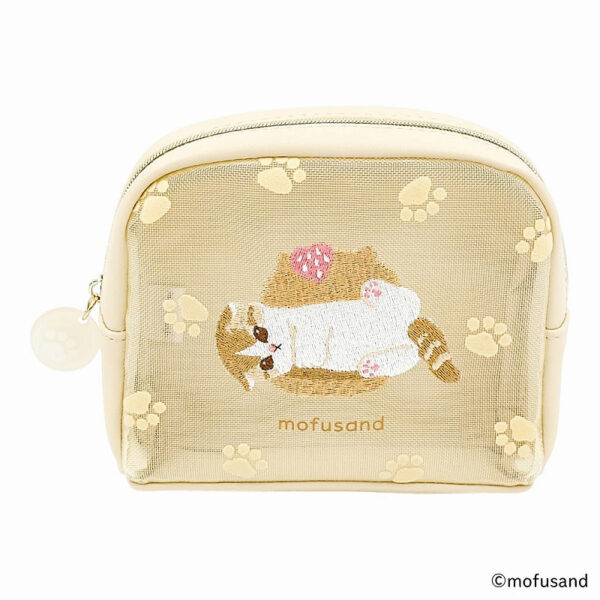 The product title translates to "Mofusand Box Pouch Flock (Cat Sweets)" in English