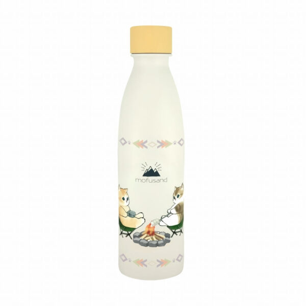 The product title translates to "Mofusand Carbonated Bottle 530ml (Camping)" in English