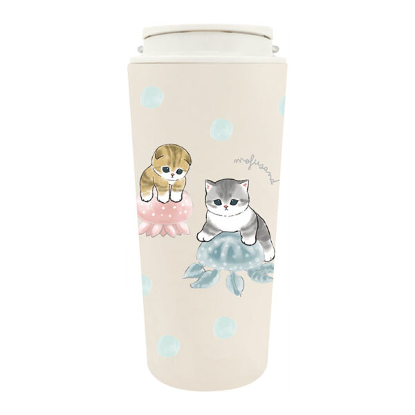 The product title translates to "Mofusand Carry Insulated and Cool Tumbler 430ml (Jellyfish)