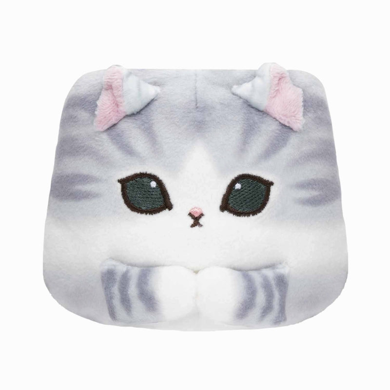 The product title translates to "Mofusand Cat Holder Pen Stand (Gray and White)" in English