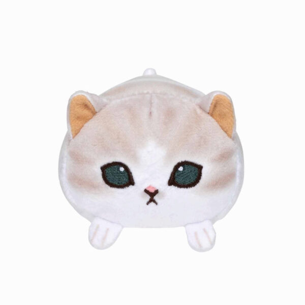 The product title translates to "Mofusand Cat Small Plush Toy (Spotted Cat)