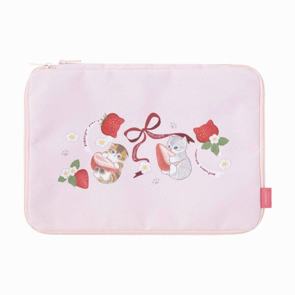 The product title translates to "Mofusand Compression Storage Bag Size M (Pink)" in English