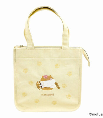 The product title translates to "Mofusand Lunch Tote Flocky (Cat Sweets)" in English