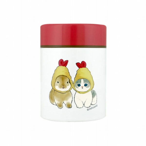 The product title translates to "Mofusand Pocket Mini Soup Pot 170ml (Shrimp Tempura Usanyan)" in English