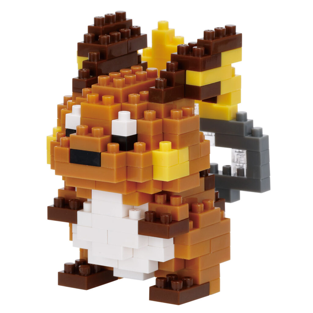The product title translates to: "Pocket Monsters Raichu | CATALOG | nanoblock® | Brand List | Kawada Official Original Brand Site