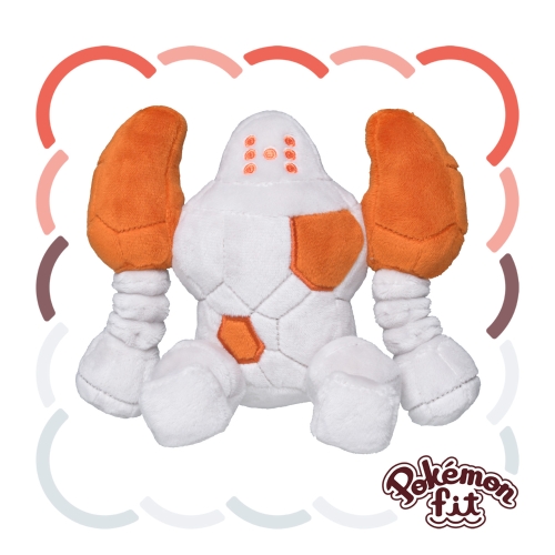 The product title translates to "377 Plush Toy Pokémon Fit Regirock | Official Pokémon Center Online