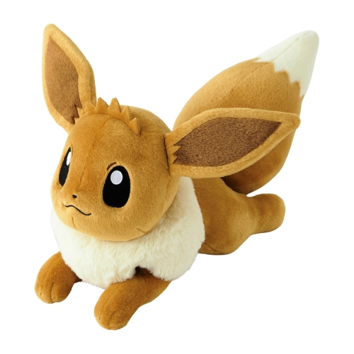 The product title translates to: "Life-sized Eevee Plush Toy | Official Pokémon Center Online