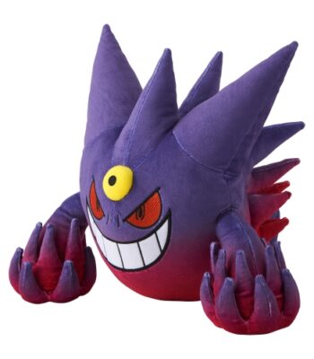 The product title translates to "Plush Toy Mega Gengar | Official Pokémon Center Online
