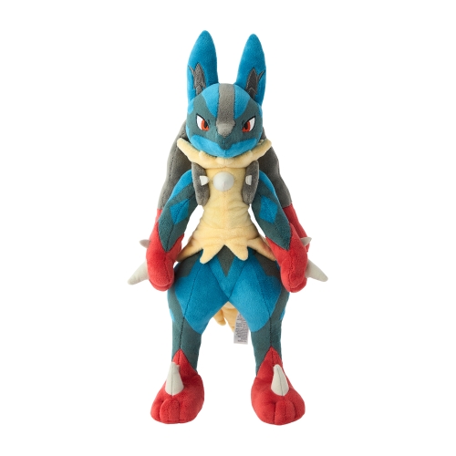 The product title translates to "Plush Toy Mega Lucario | [Official] Pokémon Center Online