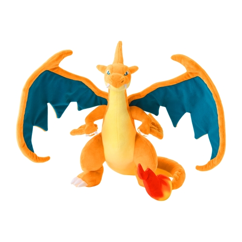 The product title translates to "Stuffed Toy Mega Charizard Y | Official Pokémon Center Online